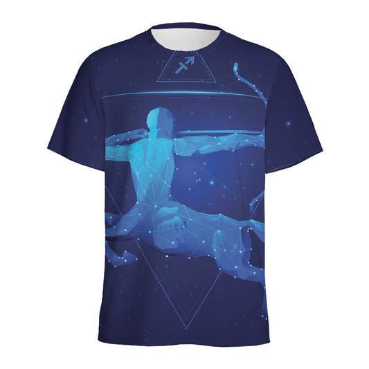 Sagittarius Horoscope Sign Print Men's Sports T-Shirt