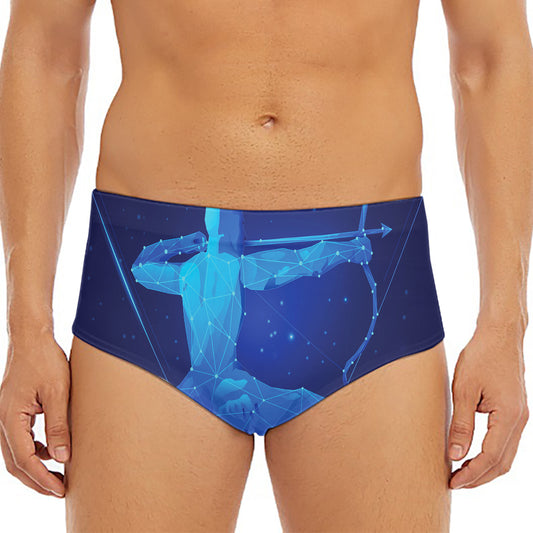 Sagittarius Horoscope Sign Print Men's Triangle Swim Briefs