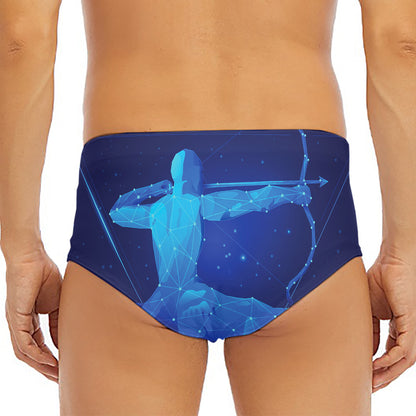Sagittarius Horoscope Sign Print Men's Triangle Swim Briefs