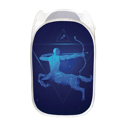 Sagittarius Horoscope Sign Print Mesh Laundry Hamper