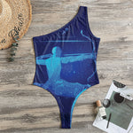 Sagittarius Horoscope Sign Print One Shoulder Bodysuit