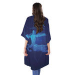 Sagittarius Horoscope Sign Print Open Front Beach Cover Up