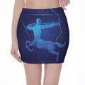 Sagittarius Horoscope Sign Print Pencil Mini Skirt