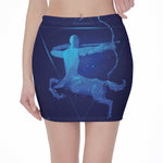 Sagittarius Horoscope Sign Print Pencil Mini Skirt