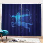 Sagittarius Horoscope Sign Print Pencil Pleat Curtains