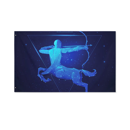 Sagittarius Horoscope Sign Print Polyester Flag