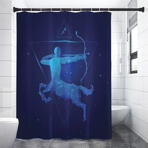 Sagittarius Horoscope Sign Print Premium Shower Curtain