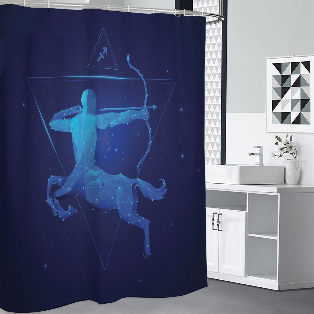 Sagittarius Horoscope Sign Print Premium Shower Curtain