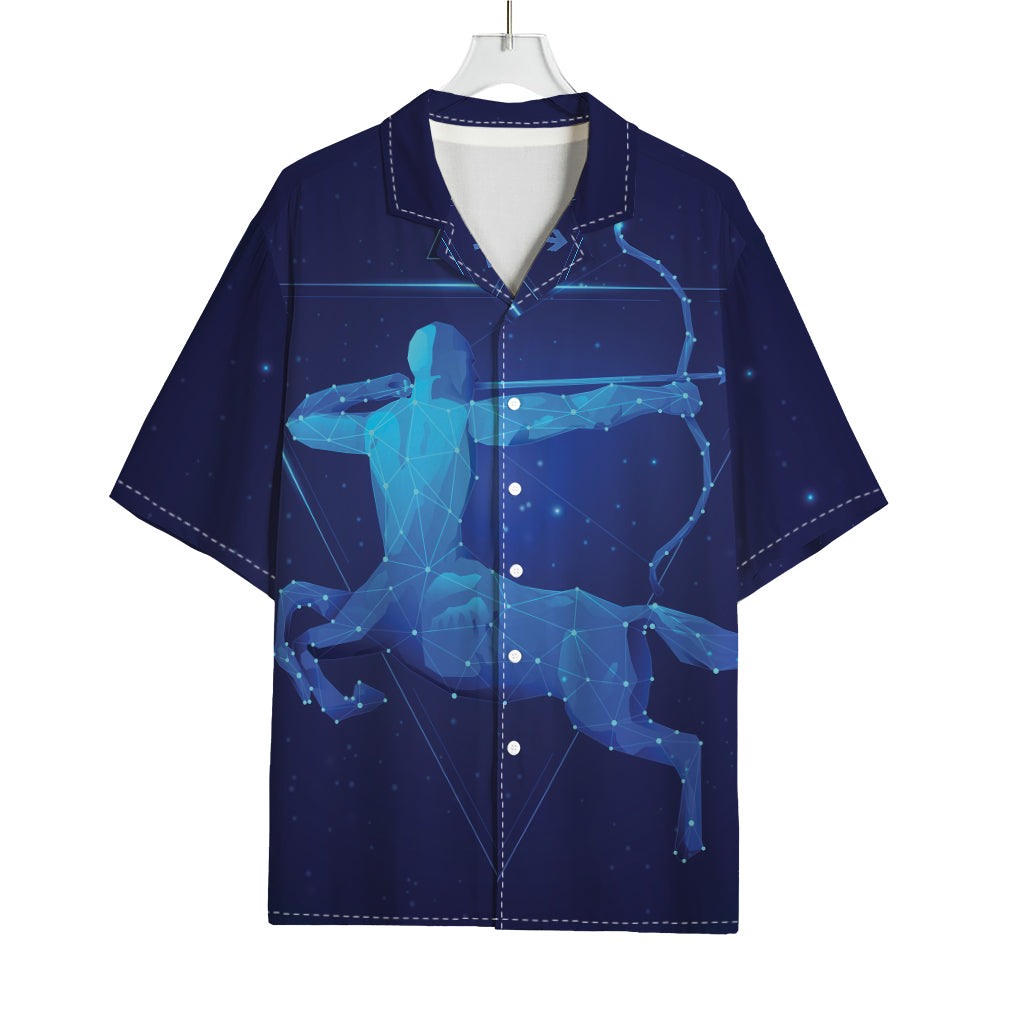 Sagittarius Horoscope Sign Print Rayon Hawaiian Shirt