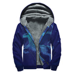 Sagittarius Horoscope Sign Print Sherpa Lined Zip Up Hoodie