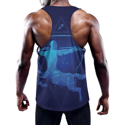 Sagittarius Horoscope Sign Print Training Tank Top