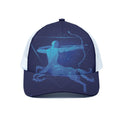 Sagittarius Horoscope Sign Print White Mesh Trucker Hat