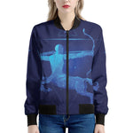Sagittarius Horoscope Sign Print Women's Bomber Jacket