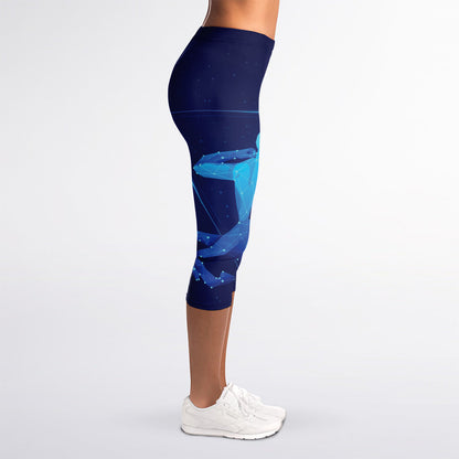 Sagittarius Horoscope Sign Print Women's Capri Leggings