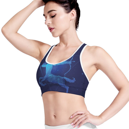 Sagittarius Horoscope Sign Print Women's Sports Bra