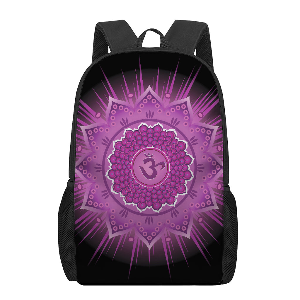Sahasrara Chakra Mandala Print 17 Inch Backpack
