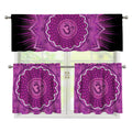 Sahasrara Chakra Mandala Print 3 Piece Kitchen Curtains