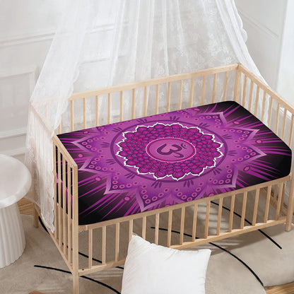 Sahasrara Chakra Mandala Print Baby Crib Sheet