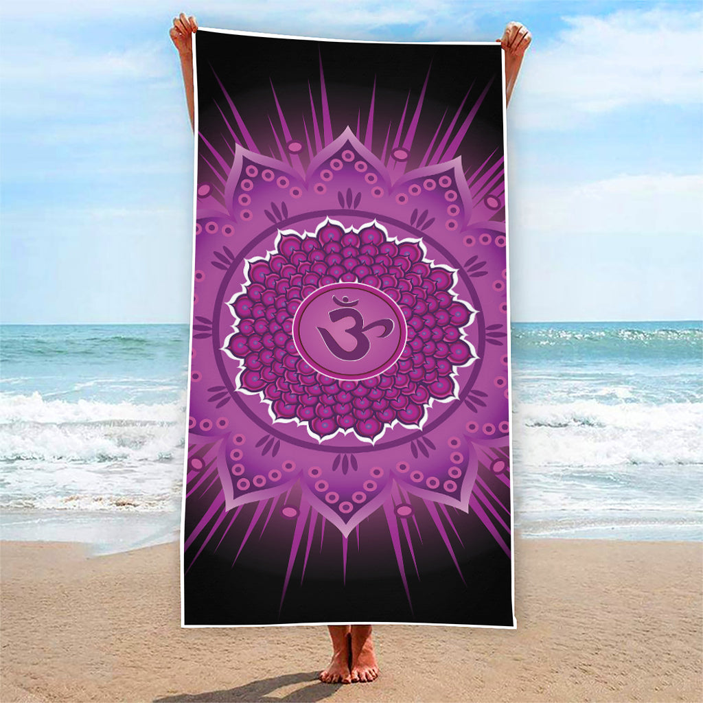 Sahasrara Chakra Mandala Print Beach Towel