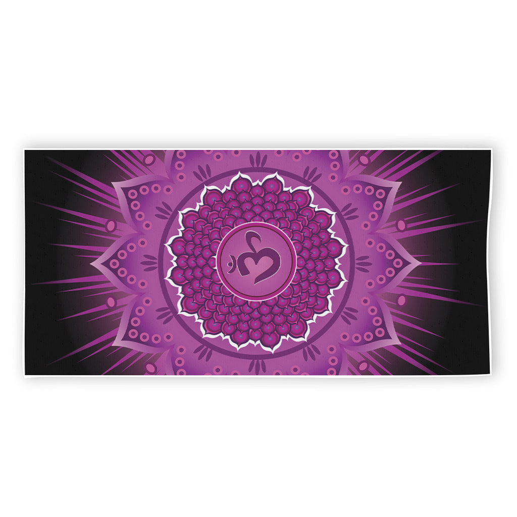 Sahasrara Chakra Mandala Print Beach Towel