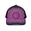 Sahasrara Chakra Mandala Print Black Mesh Trucker Hat