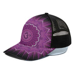 Sahasrara Chakra Mandala Print Black Mesh Trucker Cap