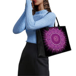 Sahasrara Chakra Mandala Print Canvas Tote Bag