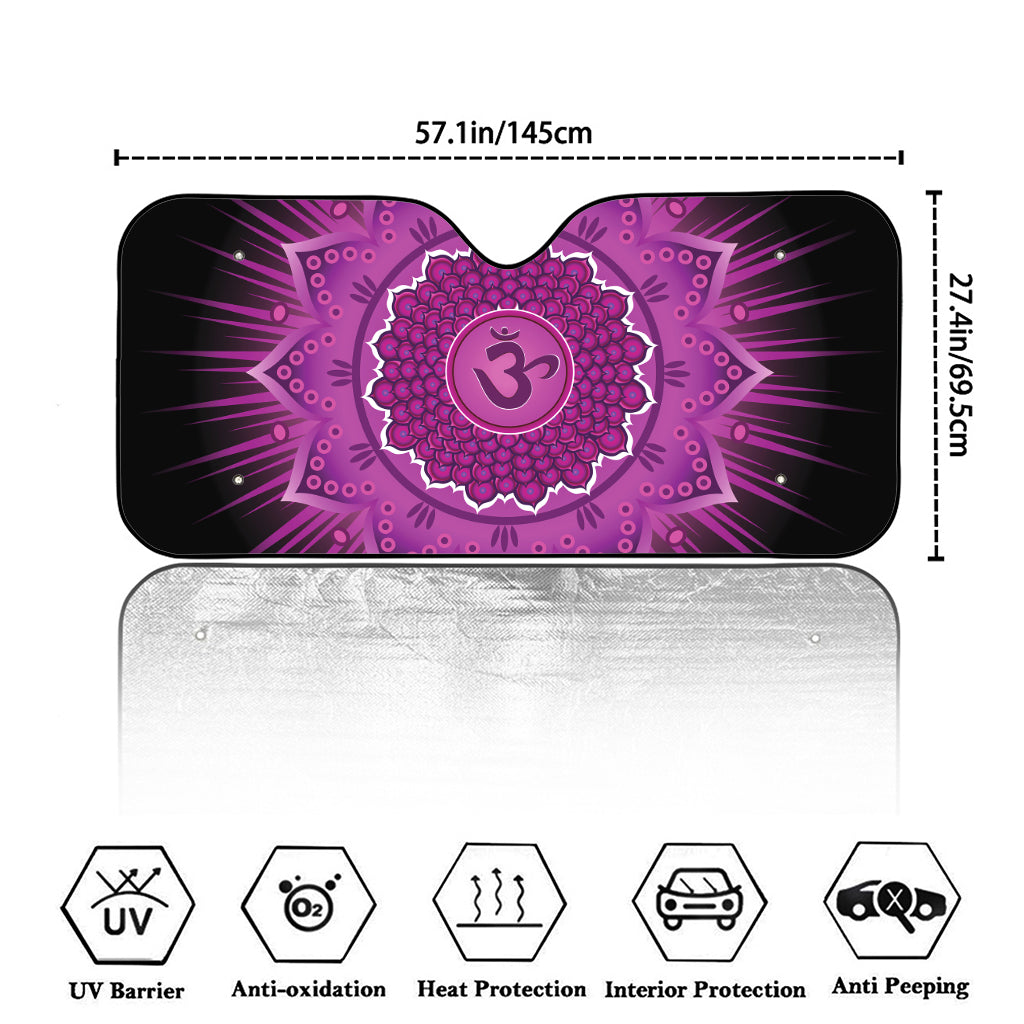 Sahasrara Chakra Mandala Print Car Windshield Sun Shade