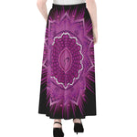 Sahasrara Chakra Mandala Print Chiffon Maxi Skirt