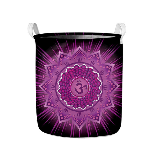 Sahasrara Chakra Mandala Print Collapsible Laundry Basket