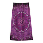 Sahasrara Chakra Mandala Print Cotton Front Slit Maxi Skirt