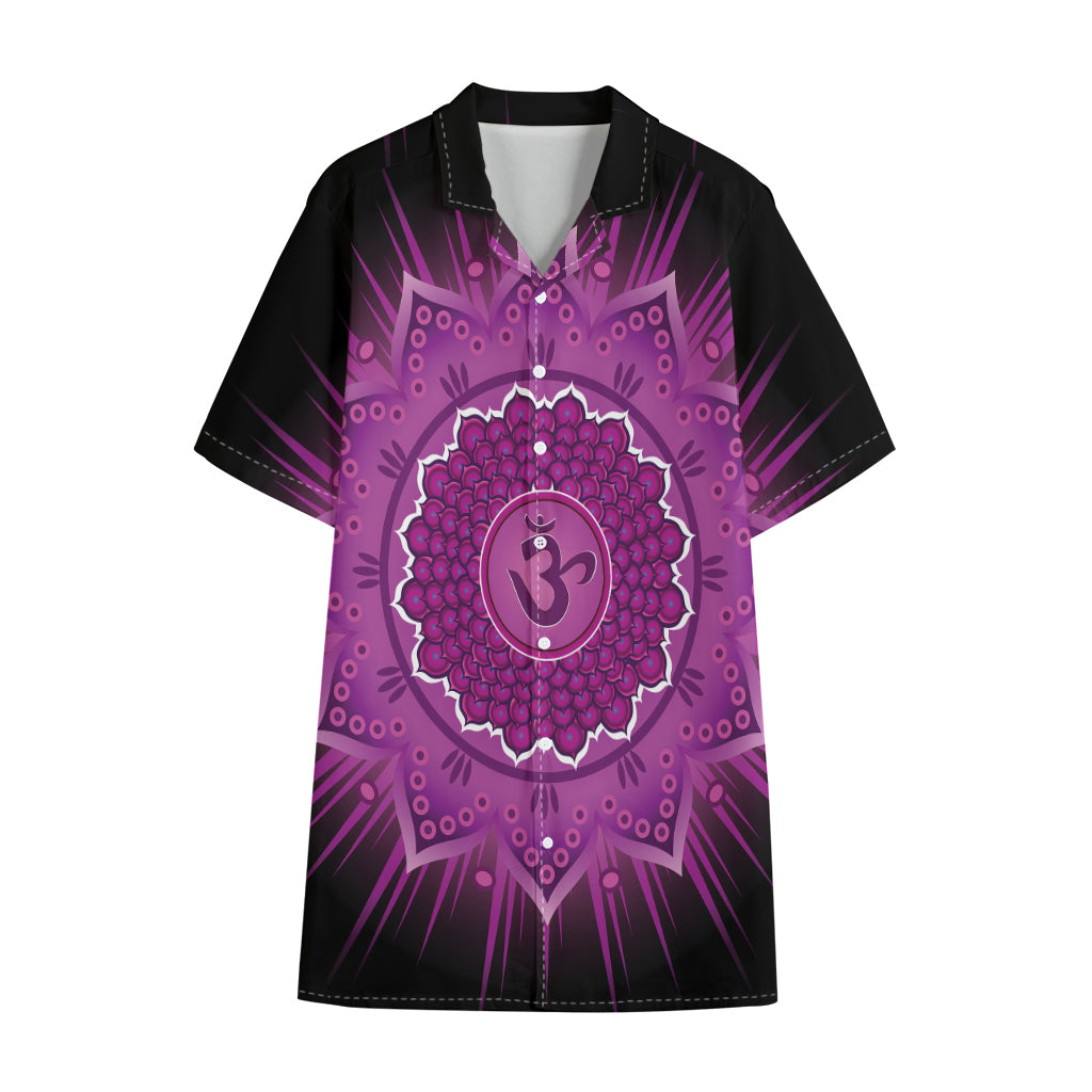 Sahasrara Chakra Mandala Print Cotton Hawaiian Shirt