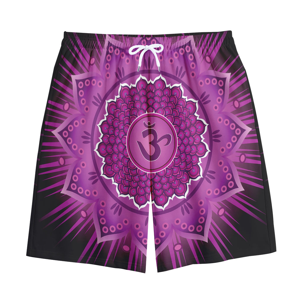 Sahasrara Chakra Mandala Print Cotton Shorts