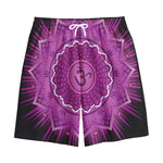 Sahasrara Chakra Mandala Print Cotton Shorts