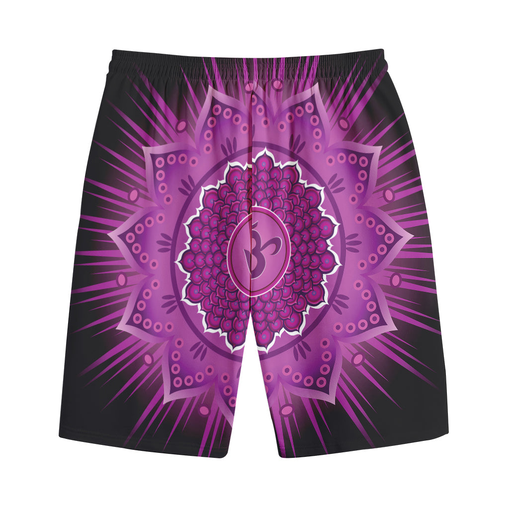 Sahasrara Chakra Mandala Print Cotton Shorts