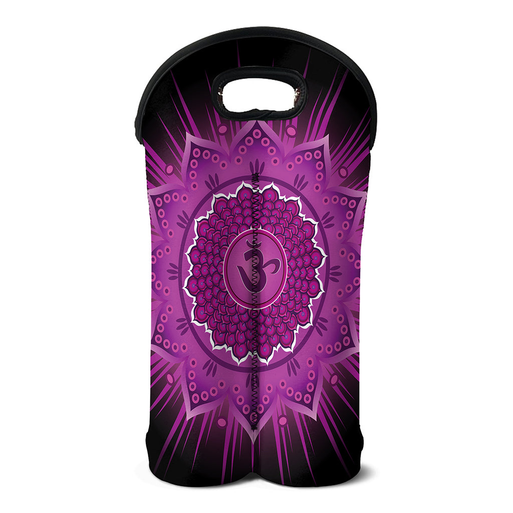 Sahasrara Chakra Mandala Print Double Neoprene Wine Tote