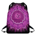 Sahasrara Chakra Mandala Print Drawstring Backpack