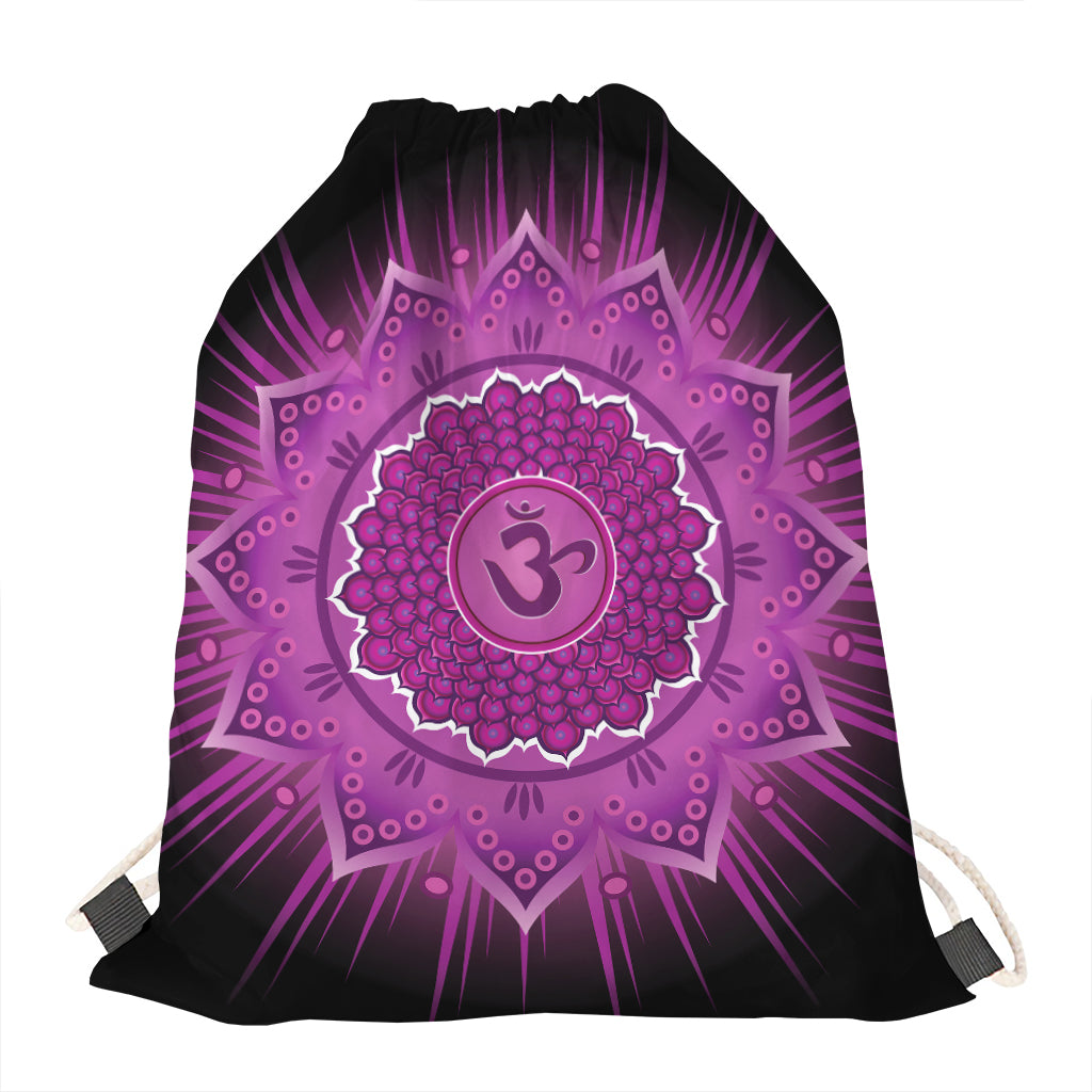 Sahasrara Chakra Mandala Print Drawstring Bag