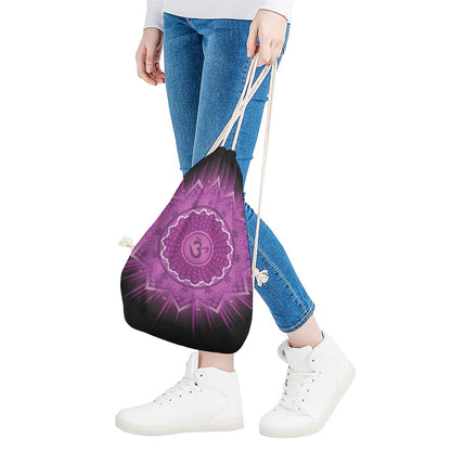 Sahasrara Chakra Mandala Print Drawstring Bag