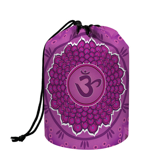 Sahasrara Chakra Mandala Print Drawstring Makeup Bag