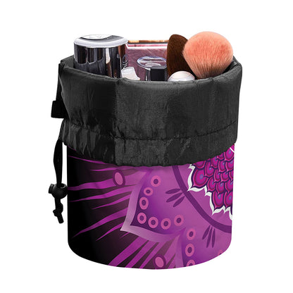 Sahasrara Chakra Mandala Print Drawstring Makeup Bag