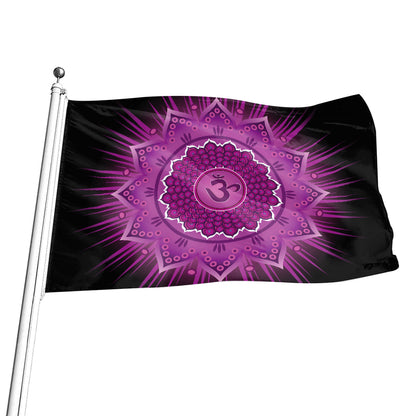 Sahasrara Chakra Mandala Print Flag