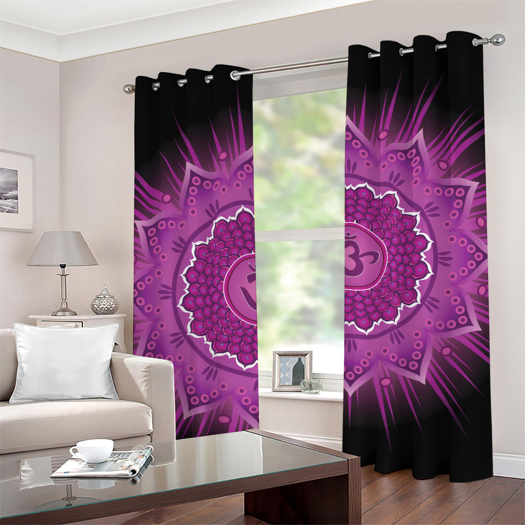 Sahasrara Chakra Mandala Print Grommet Curtains