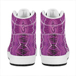 Sahasrara Chakra Mandala Print High Top Leather Sneakers