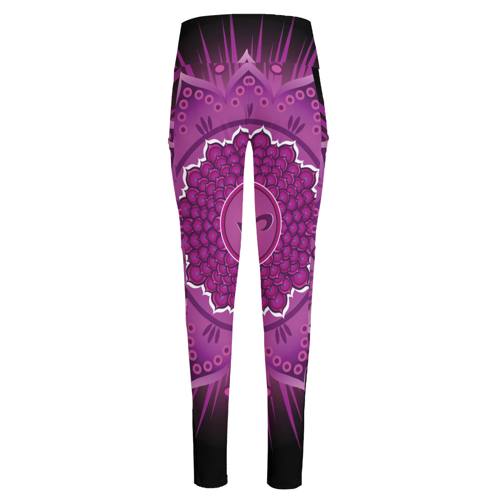 Sahasrara Chakra Mandala Print High-Waisted Pocket Leggings