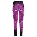 Sahasrara Chakra Mandala Print High-Waisted Pocket Leggings