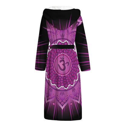 Sahasrara Chakra Mandala Print Hooded Bathrobe