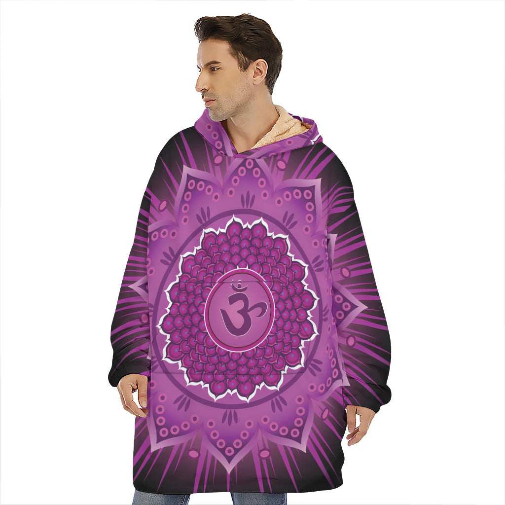 Sahasrara Chakra Mandala Print Hoodie Blanket