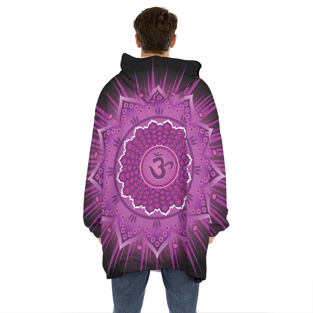 Sahasrara Chakra Mandala Print Hoodie Blanket