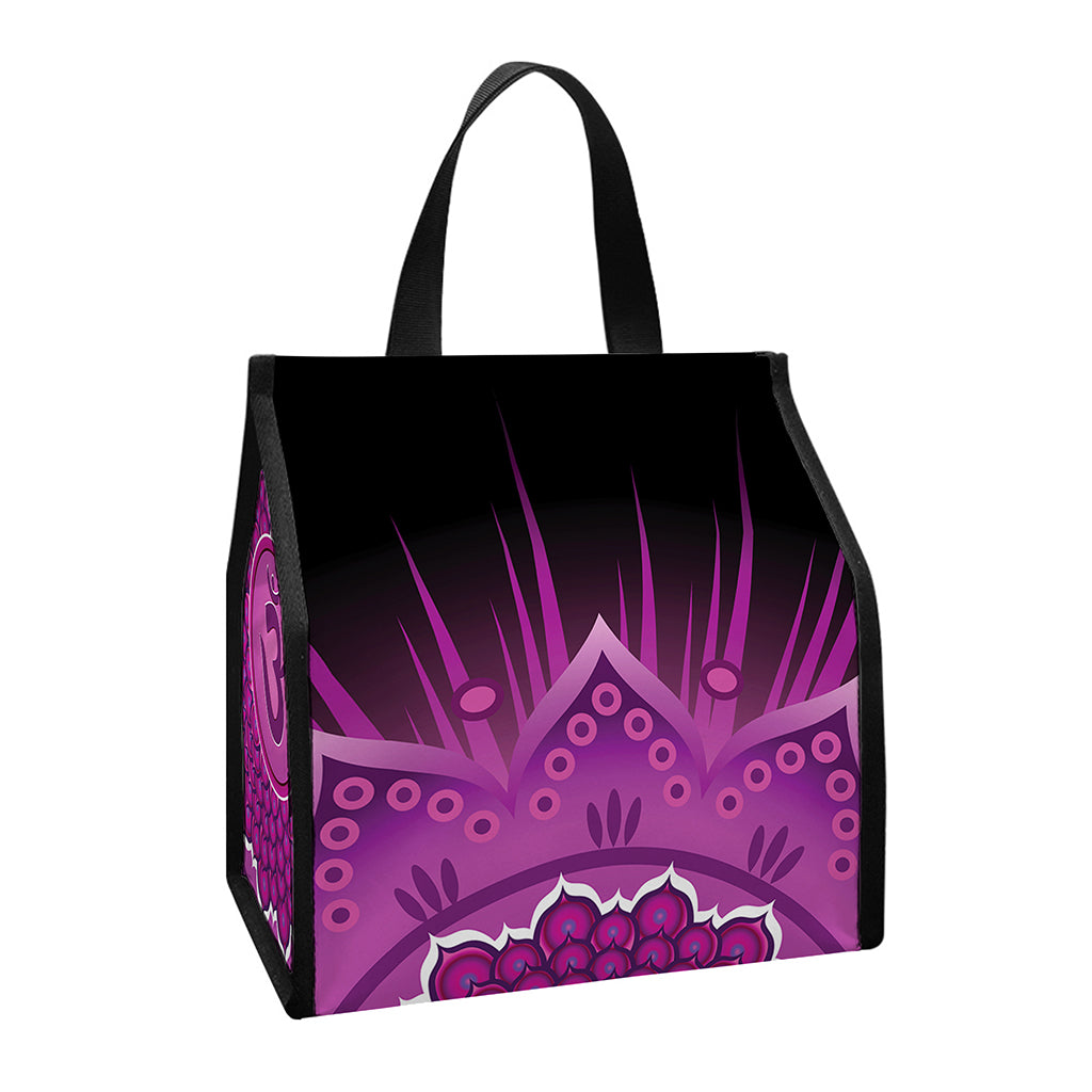 Sahasrara Chakra Mandala Print Insulated Lunch Tote
